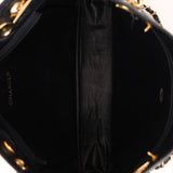 Chanel 1986 Vintage Navy Lambskin Chain Tote