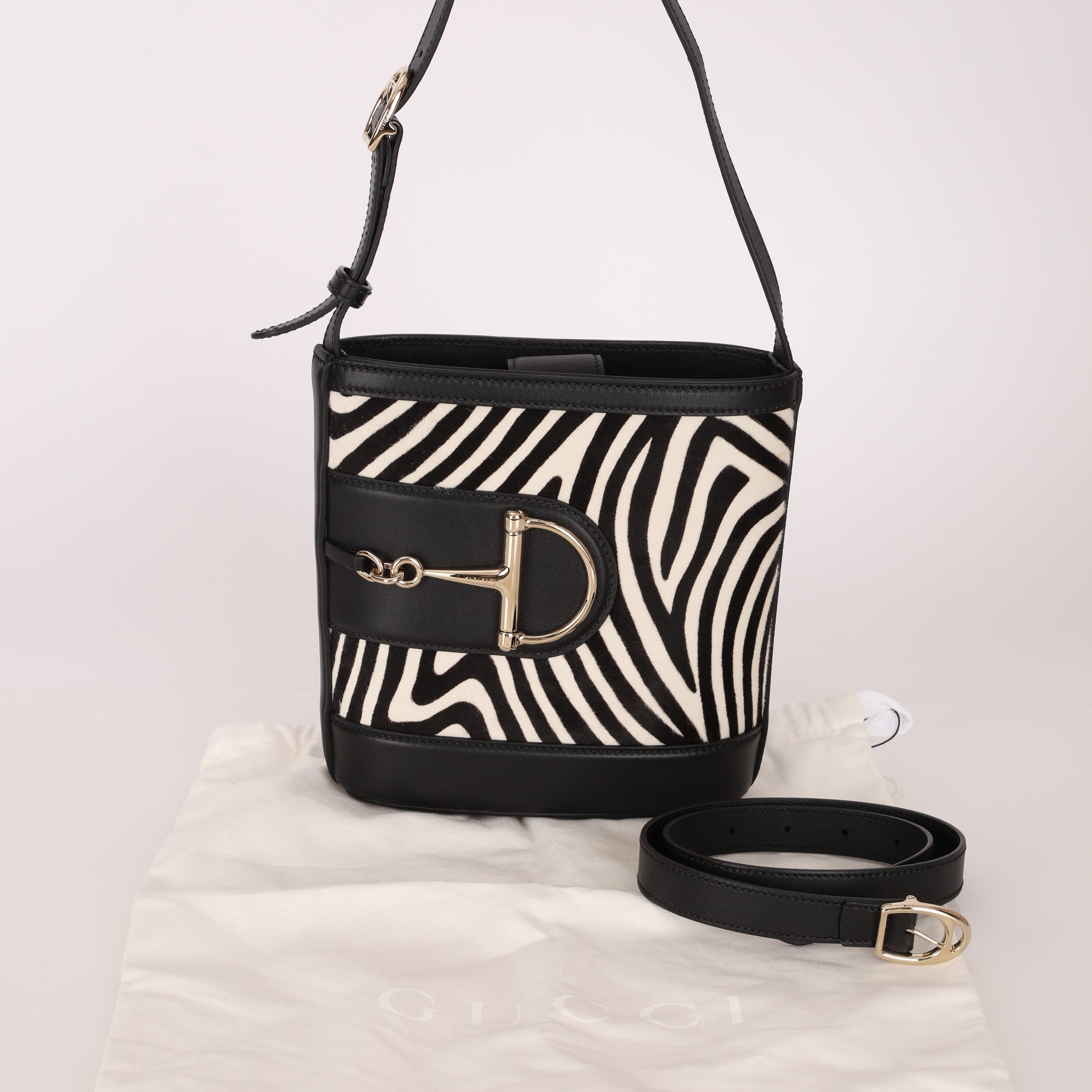 Gucci Zebra 73 Small Bucket Bag