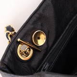 Chanel 1986 Vintage Navy Lambskin Chain Tote