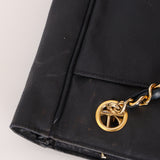 Chanel 1986 Vintage Navy Lambskin Chain Tote