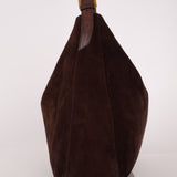 Fendi Suede Chocolate Brown Hobo GHW