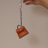 Ultra-Rare Hermès 2020 Toffee Peau Porc Micro Twilly Kelly GHW