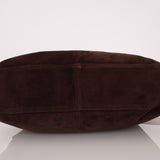 Fendi Suede Chocolate Brown Hobo GHW