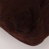 Fendi Suede Chocolate Brown Hobo GHW