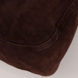 Fendi Suede Chocolate Brown Hobo GHW