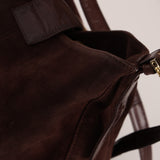 Fendi Suede Chocolate Brown Hobo GHW