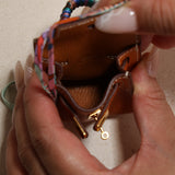 Ultra-Rare Hermès 2020 Toffee Peau Porc Micro Twilly Kelly GHW