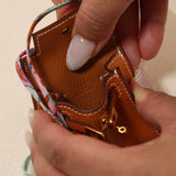Ultra-Rare Hermès 2020 Toffee Peau Porc Micro Twilly Kelly GHW