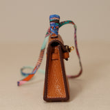 Ultra-Rare Hermès 2020 Toffee Peau Porc Micro Twilly Kelly GHW