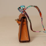 Ultra-Rare Hermès 2020 Toffee Peau Porc Micro Twilly Kelly GHW
