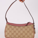 Gucci Monogram Canvas Pink Strap Pochette