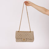 Rare Chanel 1994 Linen Medium Classic Flap