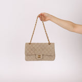 Rare Chanel 1994 Linen Medium Classic Flap
