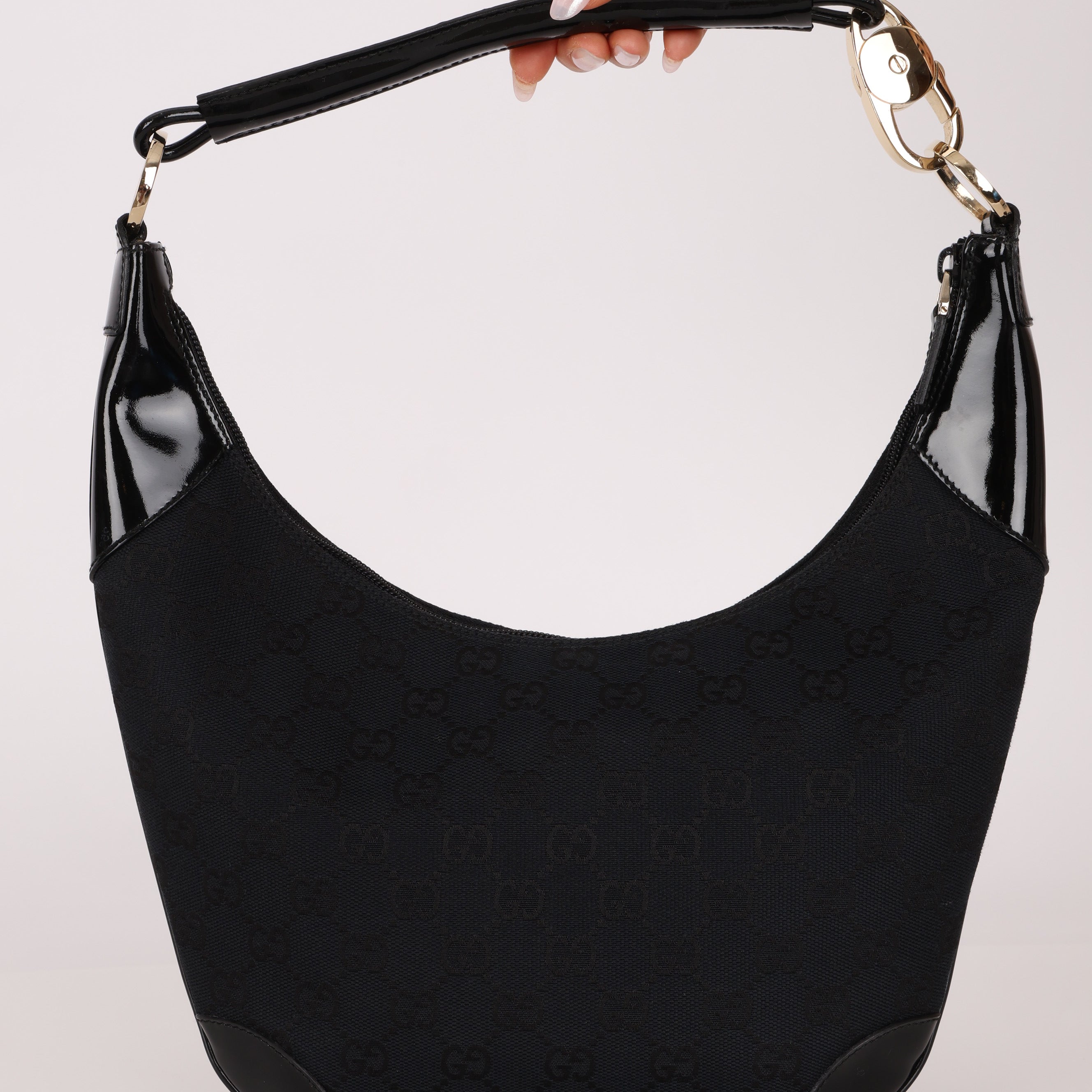 Gucci GG Canvas Clasp Shoulder Bag