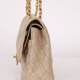 Rare Chanel 1994 Linen Medium Classic Flap
