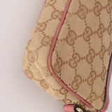 Gucci Monogram Canvas Pink Strap Pochette