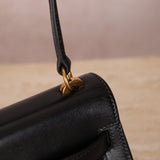 Rare Hermès 1996 Noir Box Calf Kelly 20 GHW