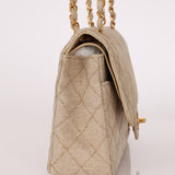 Rare Chanel 1994 Linen Medium Classic Flap