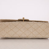 Rare Chanel 1994 Linen Medium Classic Flap