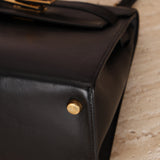 Rare Hermès 1996 Noir Box Calf Kelly 20 GHW