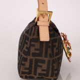 Rare Fendi Zucca Crystal Orchid Baguette