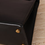 Rare Hermès 1996 Noir Box Calf Kelly 20 GHW