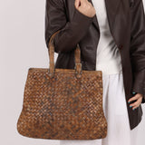 Limited Edition Bottega Veneta x Bergdorf Goodman 2003 Karang Intrecciato Milo Tote