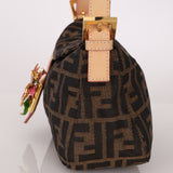 Rare Fendi Zucca Crystal Orchid Baguette