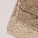 Rare Chanel 1994 Linen Medium Classic Flap