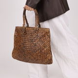 Limited Edition Bottega Veneta x Bergdorf Goodman 2003 Karang Intrecciato Milo Tote
