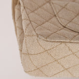 Rare Chanel 1994 Linen Medium Classic Flap