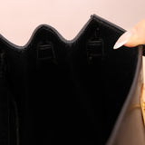 Rare Hermès 1996 Noir Box Calf Kelly 20 GHW