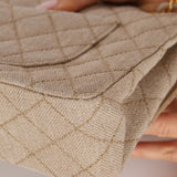Rare Chanel 1994 Linen Medium Classic Flap