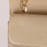 Rare Chanel 1994 Linen Medium Classic Flap