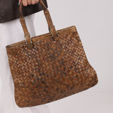 Limited Edition Bottega Veneta x Bergdorf Goodman 2003 Karang Intrecciato Milo Tote