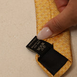 Fendi Yellow Micro Logo Silk Tie