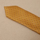 Fendi Yellow Micro Logo Silk Tie