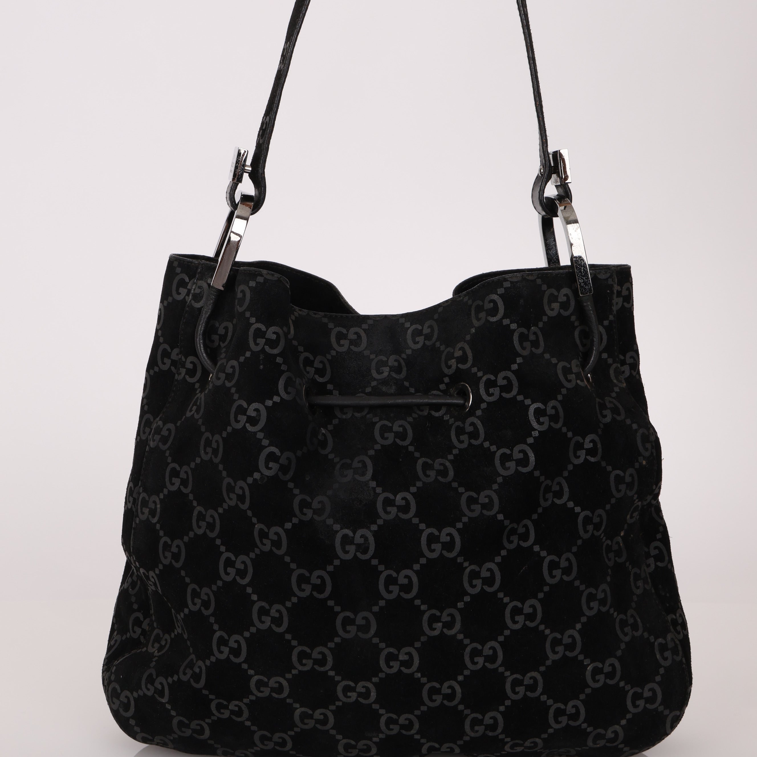 Gucci GG Suede Bucket Bag