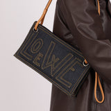 Loewe Repeat Anagram Denim Shoulder Bag