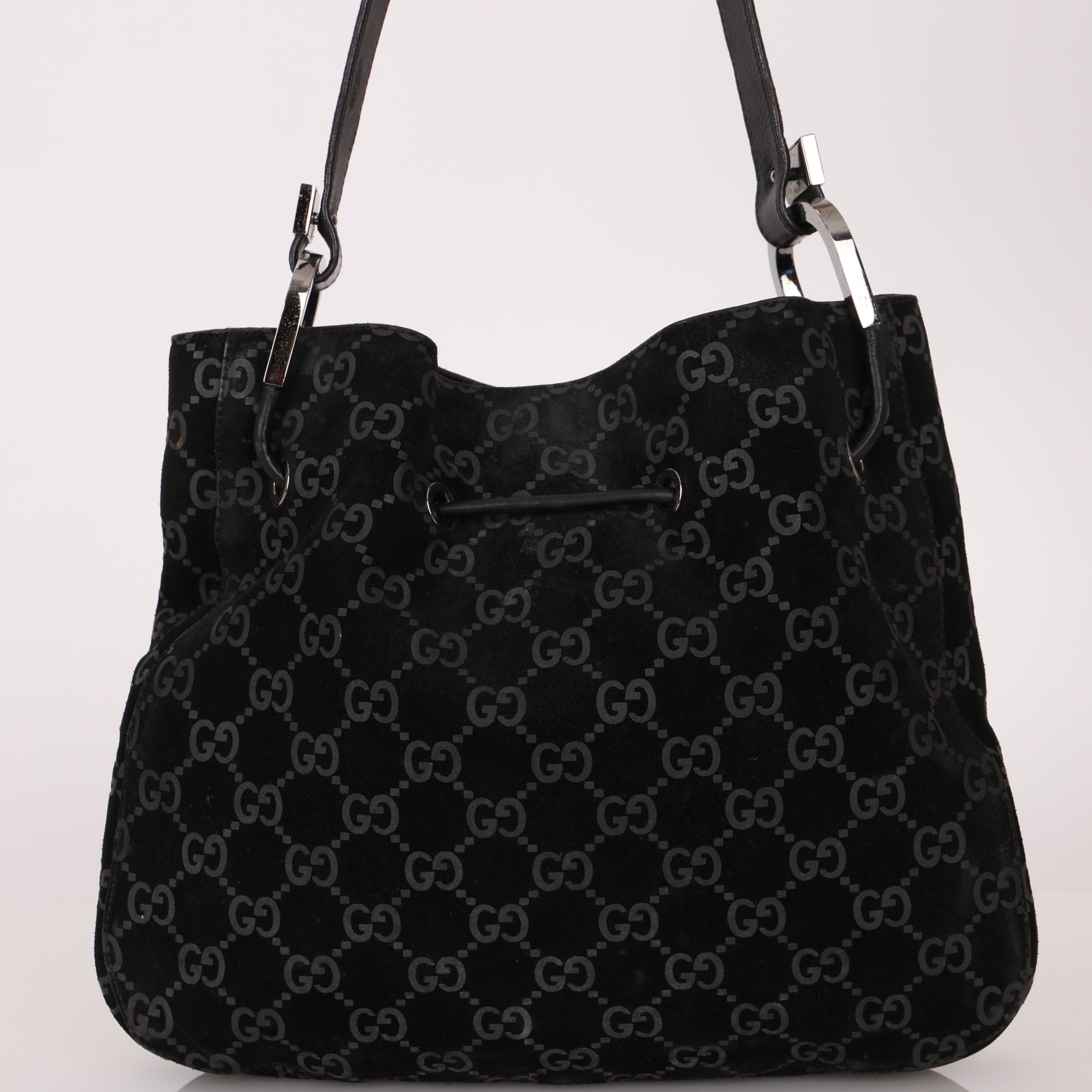 Gucci GG Suede Bucket Bag