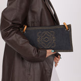 Loewe Repeat Anagram Denim Shoulder Bag