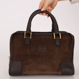Loewe Brown Suede Amazona Bag