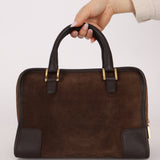 Loewe Brown Suede Amazona Bag