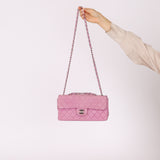 Chanel 2011 Pink Lambskin East West Flap Bag