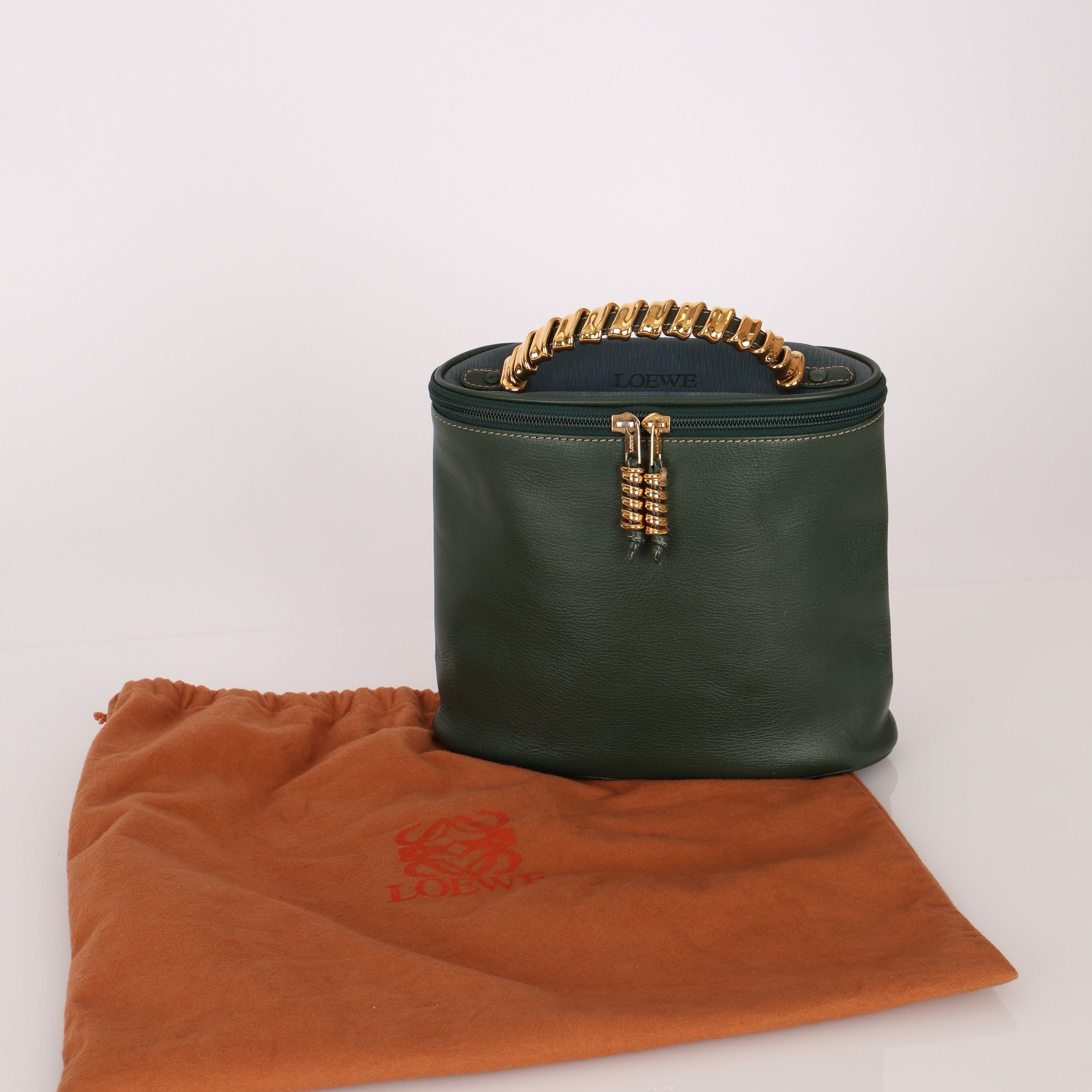 Loewe Emerald Green Velazquez Top Handle Bag