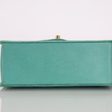 Rare Chanel 1997 Turquoise Caviar Kelly Bag 24K GP