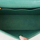 Rare Chanel 1997 Turquoise Caviar Kelly Bag 24K GP