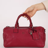 Loewe Raspberry Leather Amazona Bowler 25