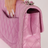 Chanel 2011 Pink Lambskin East West Flap Bag