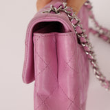 Chanel 2011 Pink Lambskin East West Flap Bag